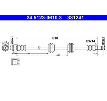 Brzdová hadice ATE 24.5123-0610.3