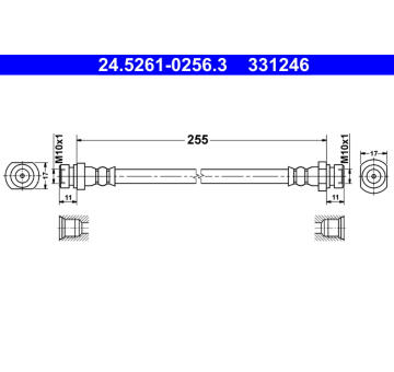 Brzdová hadice ATE 24.5261-0256.3