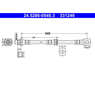 Brzdová hadice ATE 24.5286-0540.3