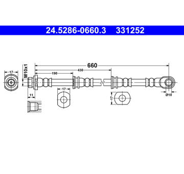 Brzdová hadice ATE 24.5286-0660.3