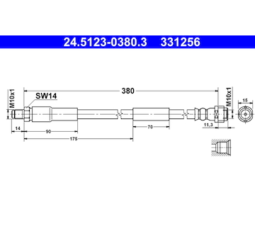 Brzdová hadice ATE 24.5123-0380.3