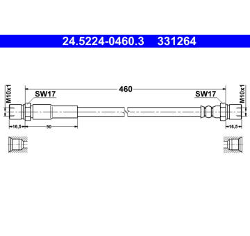 Brzdová hadice ATE 24.5224-0460.3