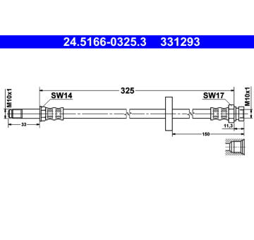 Brzdová hadice ATE 24.5166-0325.3