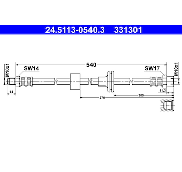 Brzdová hadice ATE 24.5113-0540.3