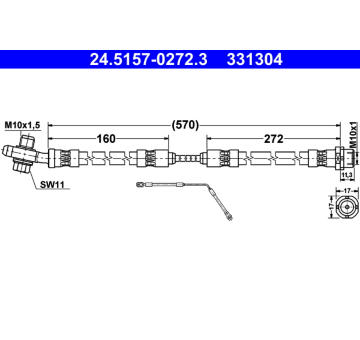 Brzdová hadice ATE 24.5157-0272.3