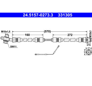 Brzdová hadice ATE 24.5157-0273.3