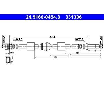 Brzdová hadice ATE 24.5166-0454.3