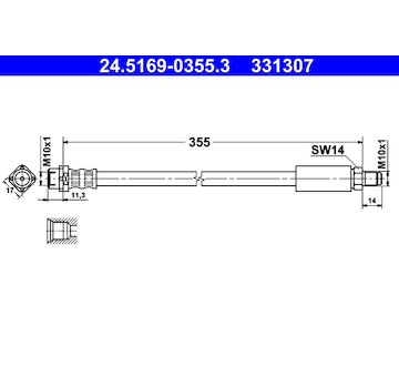 Brzdová hadice ATE 24.5169-0355.3
