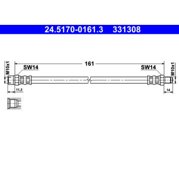 Brzdová hadice ATE 24.5170-0161.3