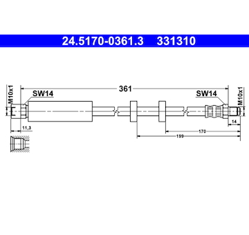 Brzdová hadice ATE 24.5170-0361.3