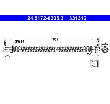 Brzdová hadice ATE 24.5172-0305.3