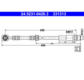 Brzdová hadice ATE 24.5231-0426.3