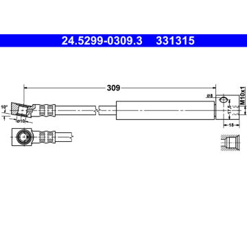 Brzdová hadice ATE 24.5299-0309.3