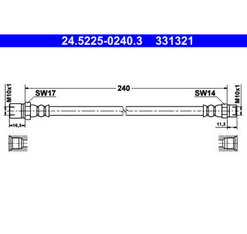 Brzdová hadice ATE 24.5225-0240.3