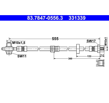 Brzdová hadice ATE 83.7847-0556.3