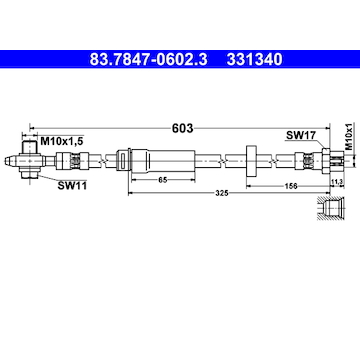 Brzdová hadice ATE 83.7847-0602.3