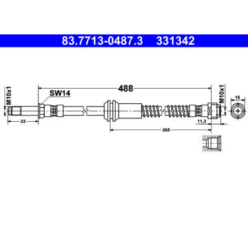 Brzdová hadice ATE 83.7713-0487.3