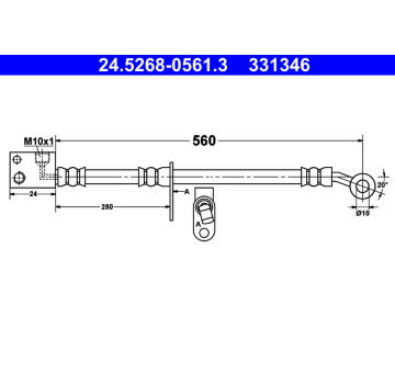 Brzdová hadice ATE 24.5268-0561.3