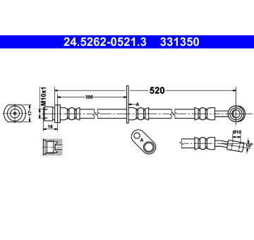 Brzdová hadice ATE 24.5262-0521.3