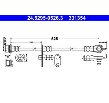 Brzdová hadice ATE 24.5295-0526.3