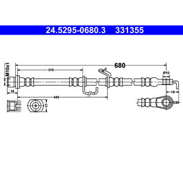 Brzdová hadice ATE 24.5295-0680.3