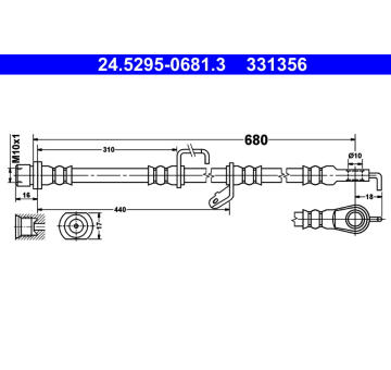 Brzdová hadice ATE 24.5295-0681.3