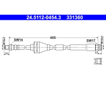 Brzdová hadice ATE 24.5112-0454.3