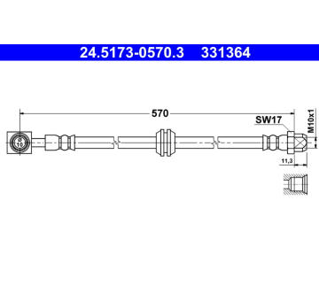 Brzdová hadice ATE 24.5173-0570.3
