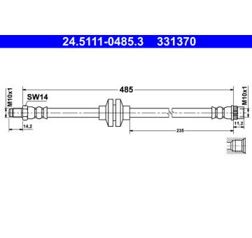 Brzdová hadice ATE 24.5111-0485.3
