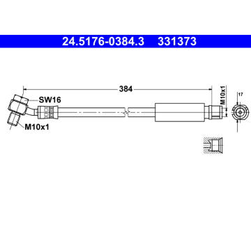 Brzdová hadice ATE 24.5176-0384.3