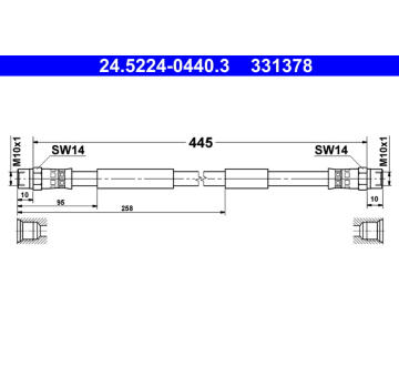 Brzdová hadice ATE 24.5224-0440.3