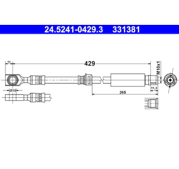 Brzdová hadice ATE 24.5241-0429.3