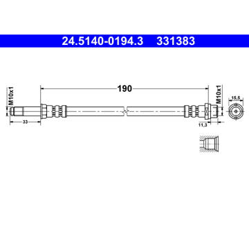 Brzdová hadice ATE 24.5140-0194.3