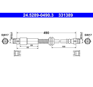Brzdová hadice ATE 24.5289-0490.3