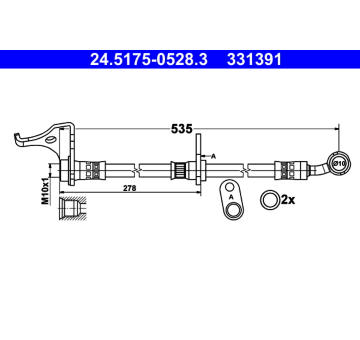 Brzdová hadice ATE 24.5175-0528.3