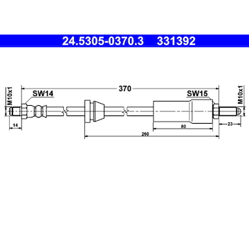Brzdová hadice ATE 24.5305-0370.3