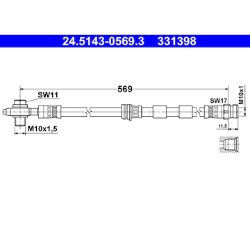 Brzdová hadice ATE 24.5143-0569.3