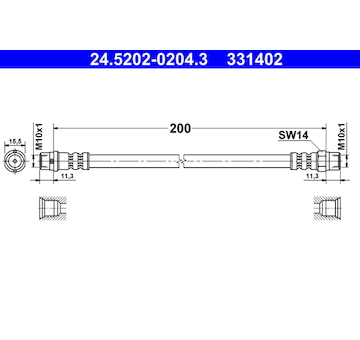 Brzdová hadice ATE 24.5202-0204.3