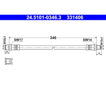 Brzdová hadice ATE 24.5101-0346.3