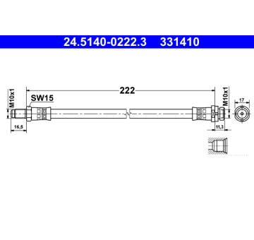 Brzdová hadice ATE 24.5140-0222.3