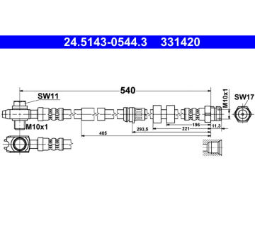 Brzdová hadice ATE 24.5143-0544.3