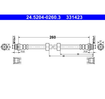 Brzdová hadice ATE 24.5204-0260.3