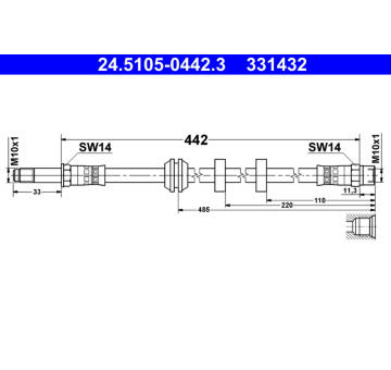 Brzdová hadice ATE 24.5105-0442.3