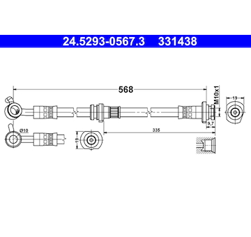 Brzdová hadice ATE 24.5293-0567.3
