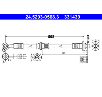Brzdová hadice ATE 24.5293-0568.3