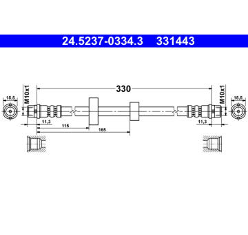 Brzdová hadice ATE 24.5237-0334.3