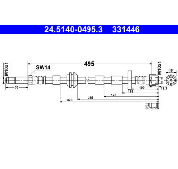 Brzdová hadice ATE 24.5140-0495.3