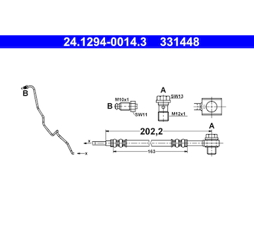 Brzdová hadice ATE 24.1294-0014.3