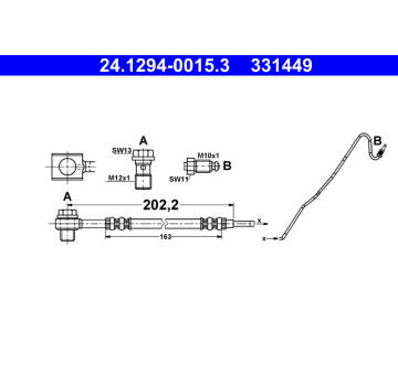 Brzdová hadice ATE 24.1294-0015.3