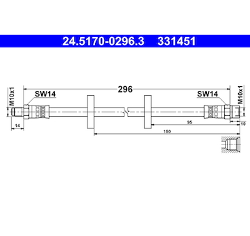 Brzdová hadice ATE 24.5170-0296.3